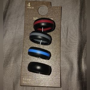 NWT! Men's 4pk Silicone Wedding Bands